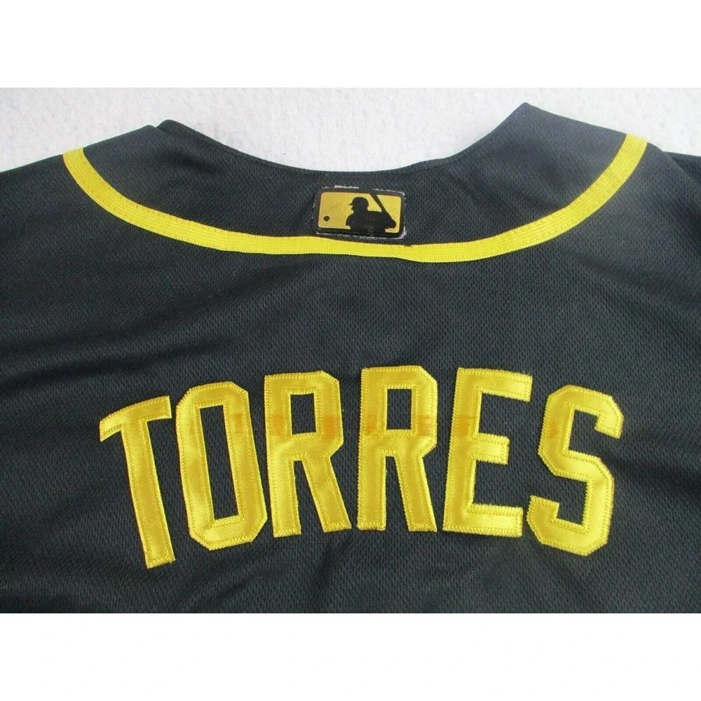Nike‎ Boston Red Sox Mike Torres Baseball Gold Jersey Mens 48 Black Authentic